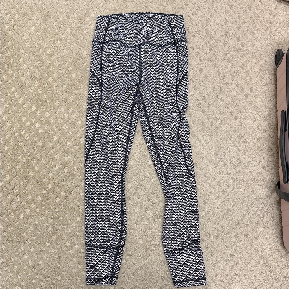 lululemon athletica Black and White Patterned Leggings